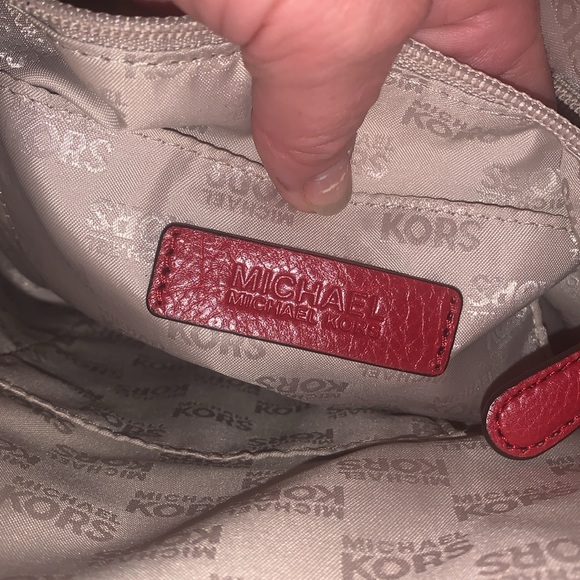 Michael Kors beautiful red color with tan interior - Picture 7 of 8